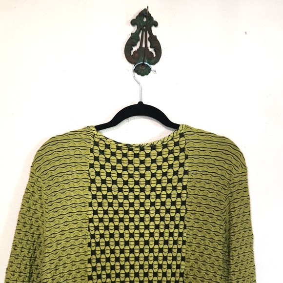 Tianello Aston Tunic 3/4 Length Sleeves Jacquard Knit Asbury Size Large EUC - Picture 5 of 11